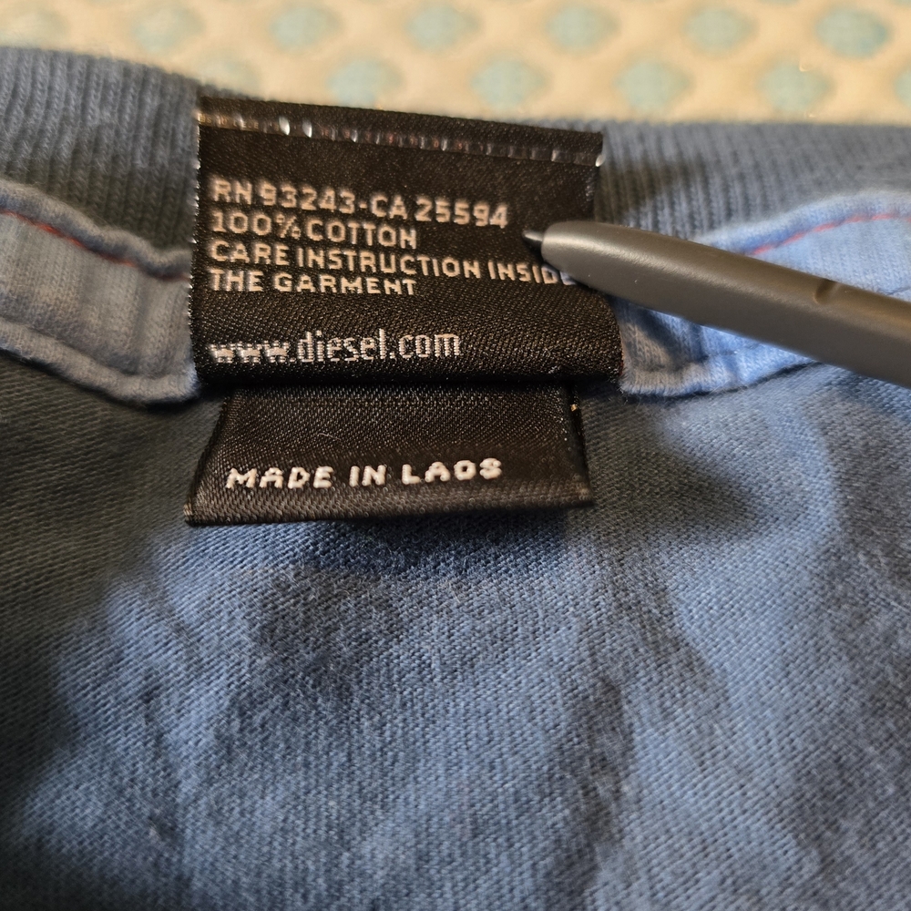 Vibtage Diesel Blue Long Sleeve Shirt - Picture 4 of 7
